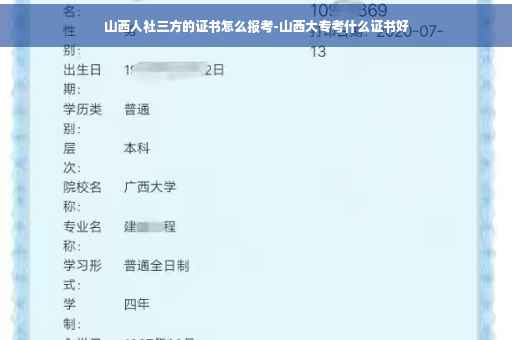 山西人社三方的证书怎么报考-山西大专考什么证书好