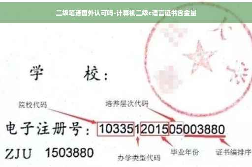 二级笔译国外认可吗-计算机二级c语言证书含金量