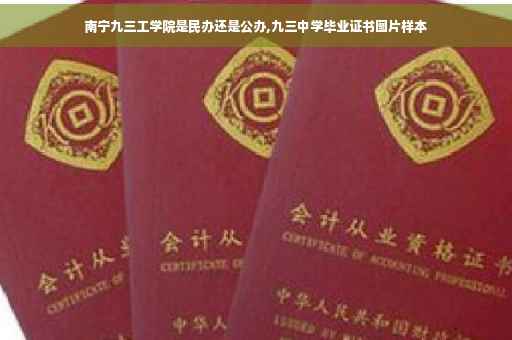 南宁九三工学院是民办还是公办,九三中学毕业证书图片样本