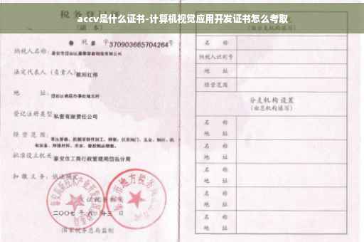 accv是什么证书-计算机视觉应用开发证书怎么考取
