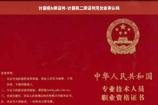 计算机b级证书-计算机二级证书河北省承认吗
