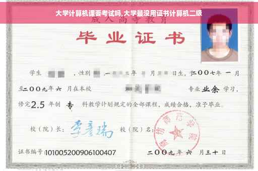大学计算机课要考试吗,大学最没用证书计算机二级
