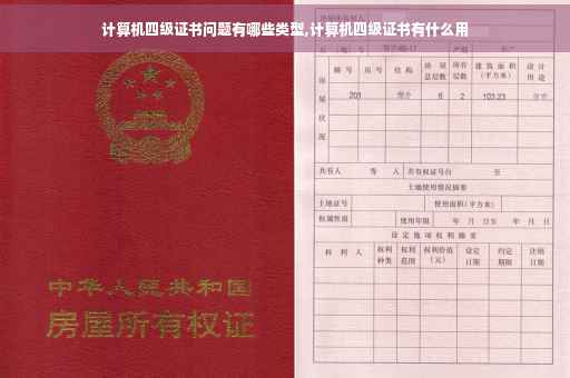 计算机四级证书问题有哪些类型,计算机四级证书有什么用