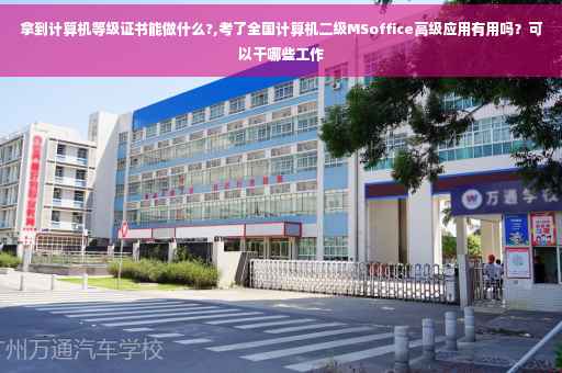 拿到计算机等级证书能做什么?,考了全国计算机二级MSoffice高级应用有用吗？可以干哪些工作