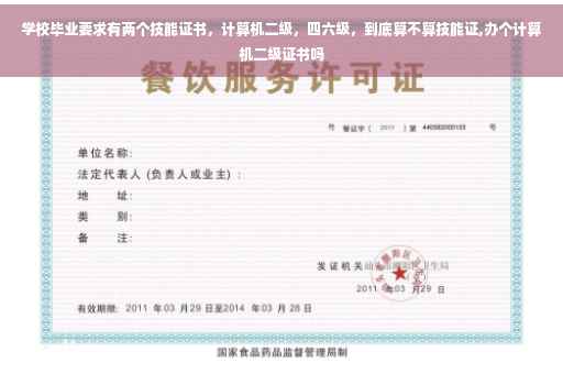 学校毕业要求有两个技能证书，计算机二级，四六级，到底算不算技能证,办个计算机二级证书吗