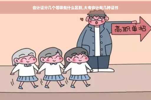 会计证分几个等级有什么区别,大专会计有几种证书