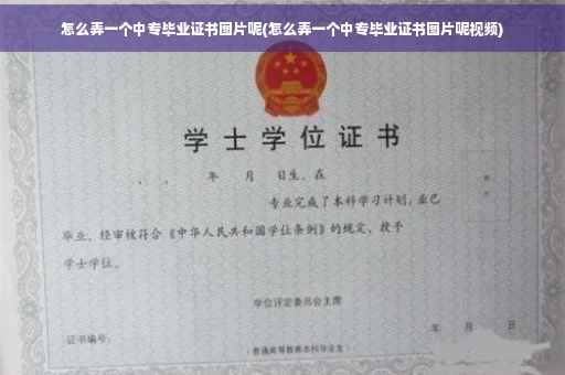怎么弄一个中专毕业证书图片呢(怎么弄一个中专毕业证书图片呢视频)