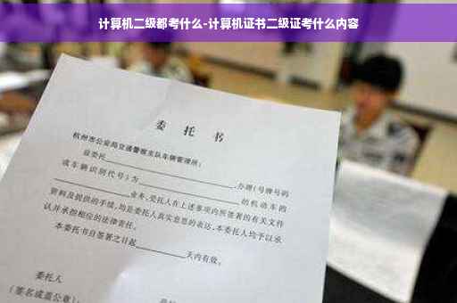 计算机二级都考什么-计算机证书二级证考什么内容