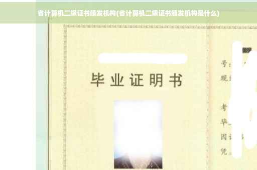 省计算机二级证书颁发机构(省计算机二级证书颁发机构是什么)