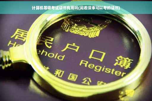 计算机等级考试证书有用吗(闲着没事可以考的证书)