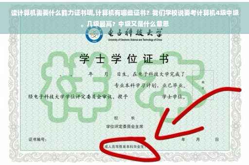 读计算机需要什么能力证书呢,计算机有哪些证书？我们学校说要考计算机4级中级。几级最高？中级又是什么意思