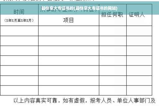 最快拿大专证书的(最快拿大专证书的网站)