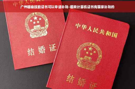 广州哪些技能证书可以申请补贴-哪类计算机证书有国家补贴的