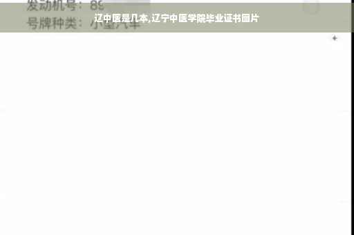 辽中医是几本,辽宁中医学院毕业证书图片