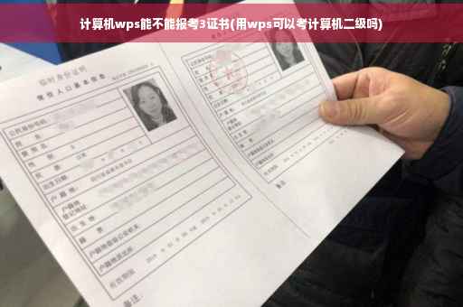 计算机wps能不能报考3证书(用wps可以考计算机二级吗)