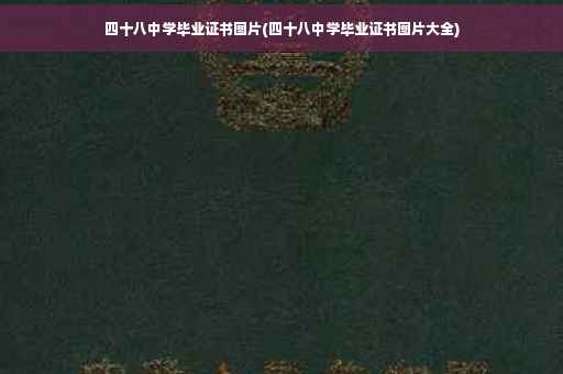 四十八中学毕业证书图片(四十八中学毕业证书图片大全)