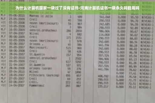 为什么计算机国家一级过了没有证书-河南计算机证书一级永久吗能用吗