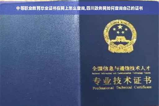 中等职业教育毕业证书在网上怎么查询,四川政务网如何查询自己的证书