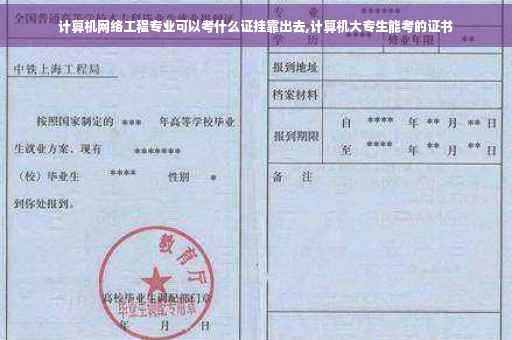 计算机网络工程专业可以考什么证挂靠出去,计算机大专生能考的证书