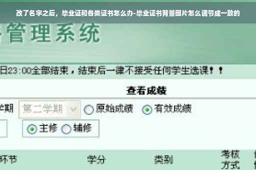 改了名字之后，毕业证和各类证书怎么办-毕业证书背景图片怎么调节成一致的