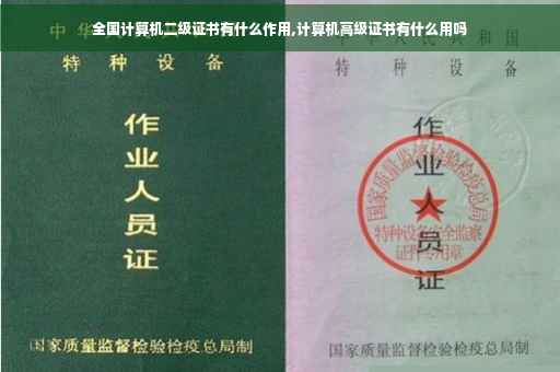 全国计算机二级证书有什么作用,计算机高级证书有什么用吗