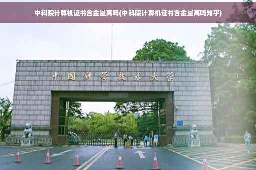 中科院计算机证书含金量高吗(中科院计算机证书含金量高吗知乎)