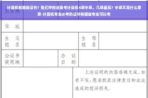 计算机有哪些证书？我们学校说要考计算机4级中级。几级最高？中级又是什么意思-计算机专业必考的证书有哪些专业可以考