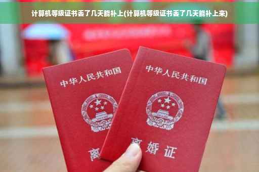 计算机等级证书丢了几天能补上(计算机等级证书丢了几天能补上来)