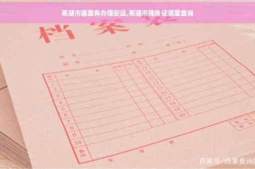 芜湖市哪里有办保安证,芜湖市残疾证哪里查询
