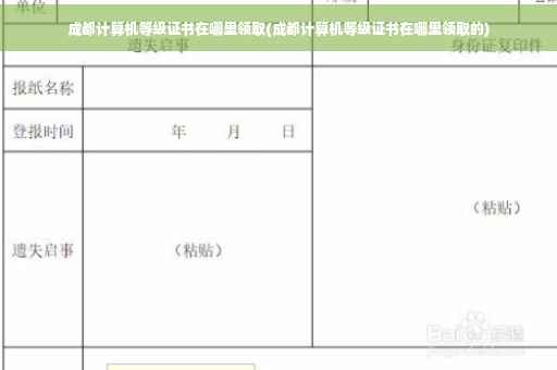 成都计算机等级证书在哪里领取(成都计算机等级证书在哪里领取的)
