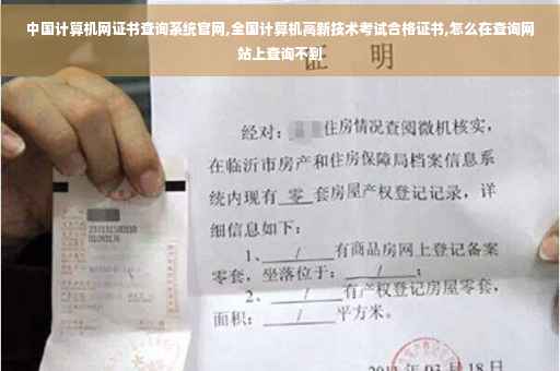 中国计算机网证书查询系统官网,全国计算机高新技术考试合格证书,怎么在查询网站上查询不到