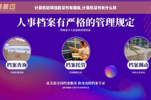 计算机初级技能证书有哪些,计算机证书长什么样