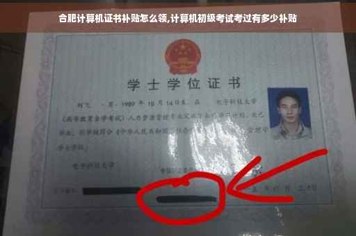 合肥计算机证书补贴怎么领,计算机初级考试考过有多少补贴