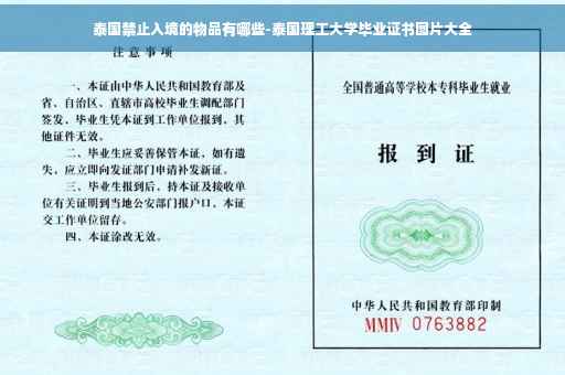 泰国禁止入境的物品有哪些-泰国理工大学毕业证书图片大全