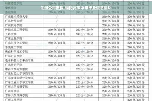 注册公司流程,恒阳高级中学毕业证书图片