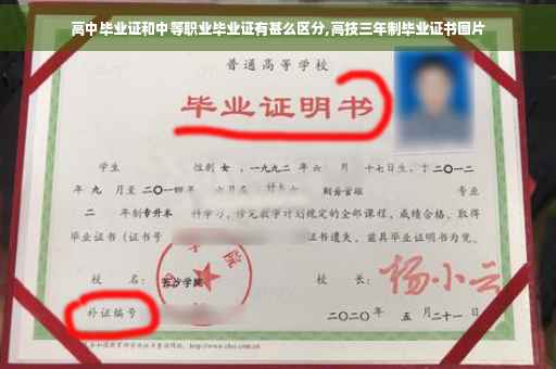 高中毕业证和中等职业毕业证有甚么区分,高技三年制毕业证书图片