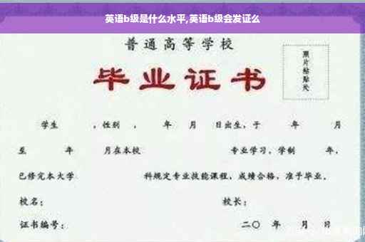 英语b级是什么水平,英语b级会发证么