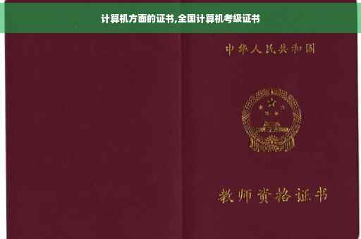 计算机方面的证书,全国计算机考级证书