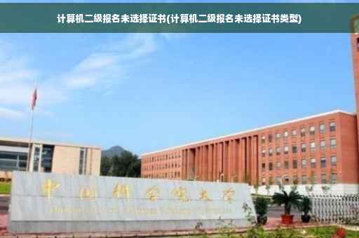 计算机二级报名未选择证书(计算机二级报名未选择证书类型) 计算机二级报名未选择证书(计算机二级报名未选择证书类型)