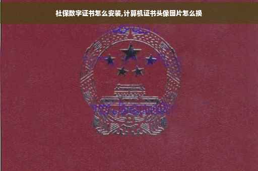 社保数字证书怎么安装,计算机证书头像图片怎么换