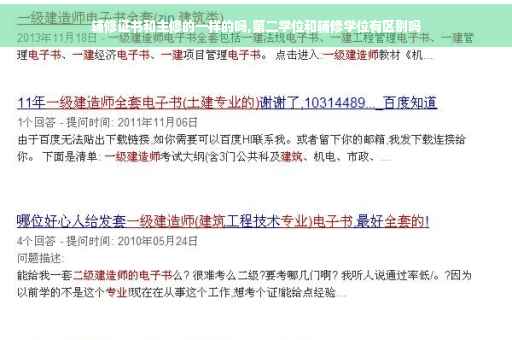 辅修证书和主修的一样的吗,第二学位和辅修学位有区别吗
