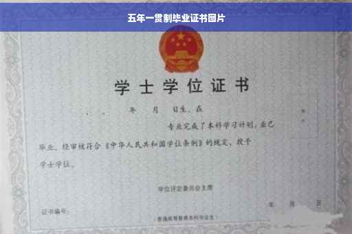 五年一贯制毕业证书图片