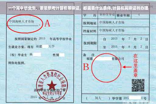 一个高中毕业生，要是想考计算机等级证，都需要什么条件,计算机高级证书办理