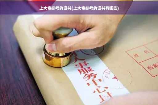 上大专必考的证书(上大专必考的证书有哪些)