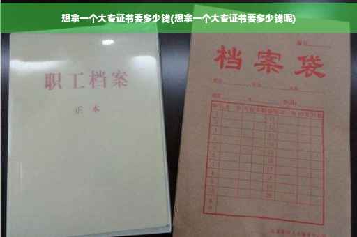 想拿一个大专证书要多少钱(想拿一个大专证书要多少钱呢)
