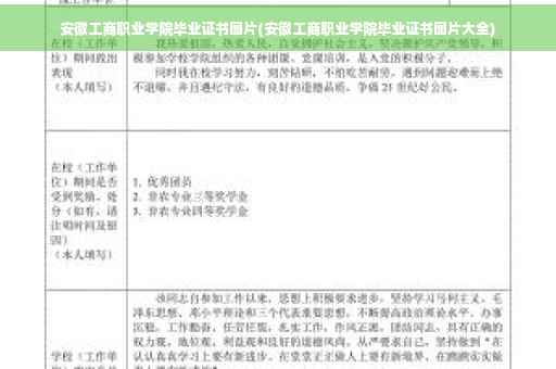 安徽工商职业学院毕业证书图片(安徽工商职业学院毕业证书图片大全)