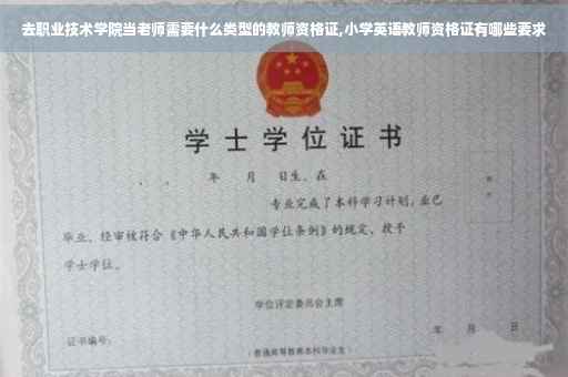 去职业技术学院当老师需要什么类型的教师资格证,小学英语教师资格证有哪些要求