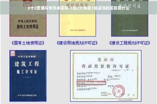 3十2贯通与专升本区别-3加2大专和3加证书的区别是什么