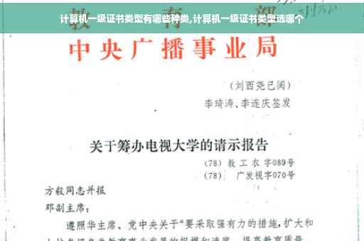 计算机一级证书类型有哪些种类,计算机一级证书类型选哪个
