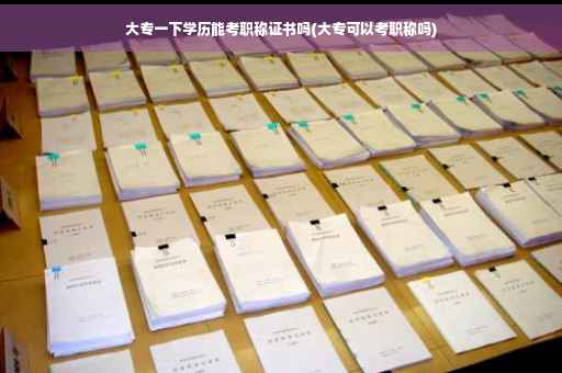 大专一下学历能考职称证书吗(大专可以考职称吗)